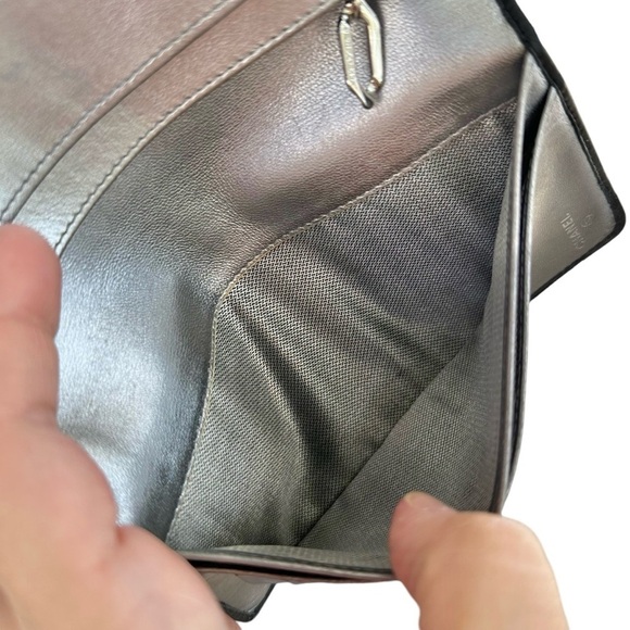 Authentic CHANEL Black Smooth Pin Stripe Quilted Leather Long Wallet with Box - Picture 12 of 16